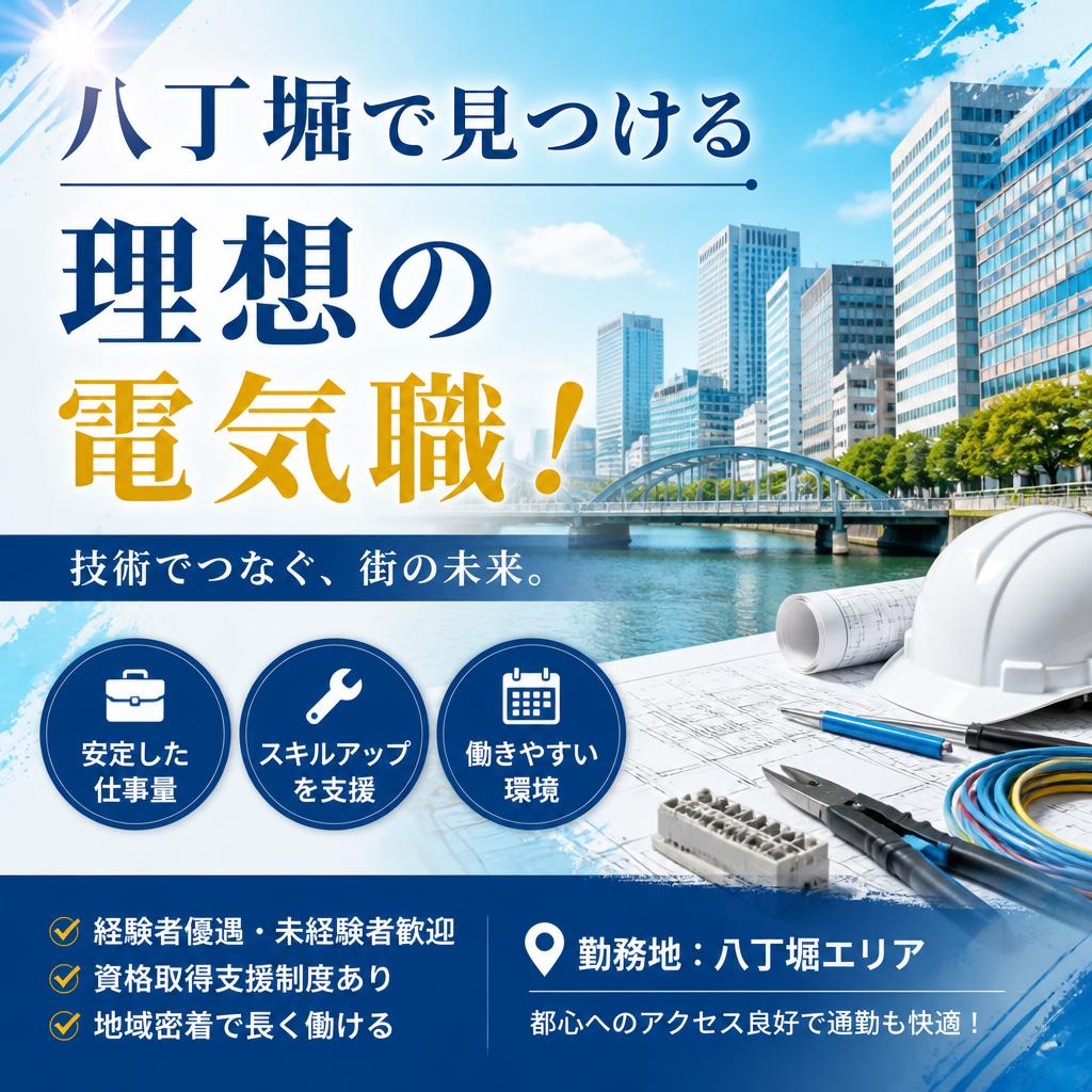 八丁堀で見つける理想の電気職！